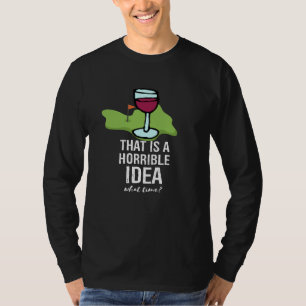 Camiseta Cotas Engraçadas de Golfe e Vinho