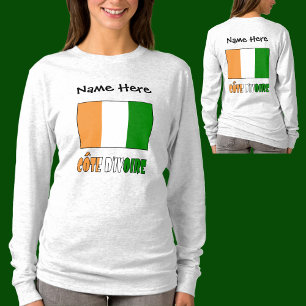 Camiseta Côte d'Ivoire Bandeira Ivoriana Personalizada Femi