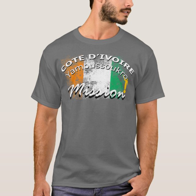Camiseta Cote DIvoire Yamoussoukro Mormon LDS Missionary (Frente)