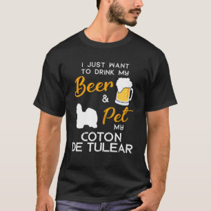 Camiseta Coton De Tulear Dog Beer Lover Proprietário Xmas