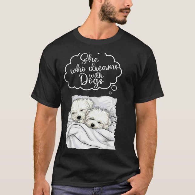 Camiseta Coton De Tulear Dog Nightgown Pajama  (Frente)