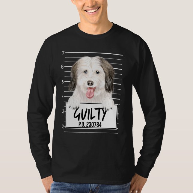 Camiseta Coton De Tulear Mugshot Guilty Dog (Frente)