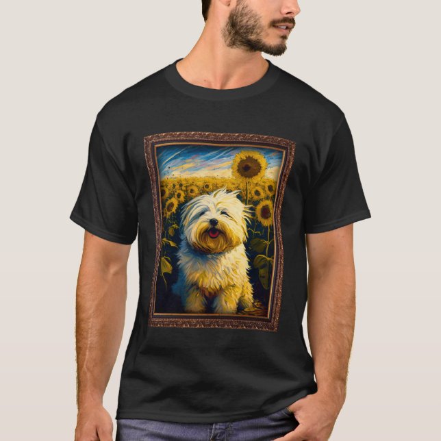 Camiseta Coton De Tulear Painting Sunflower Flower Mom Wome (Frente)