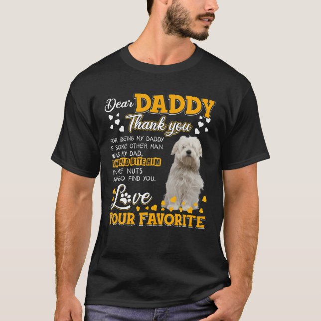 Camiseta Coton De Tulear Querido Pai Obrigado Por Ser Meu (Frente)