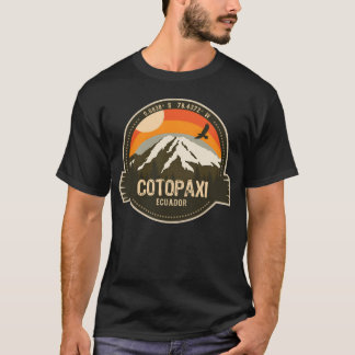 Camiseta Cotopai Equador Vulcão Retro Trilha Camping amigo