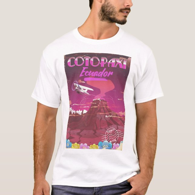 Camiseta Cotopaxi, poster de viagens de CORREIO AÉREO Equad (Frente)