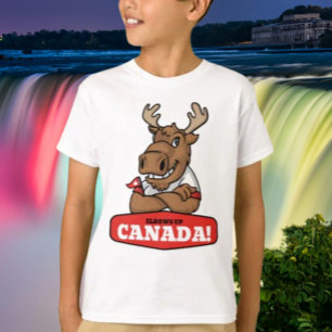 Camiseta Cotovelelos Canadá! Esquilo Engraçado Segurando Ba