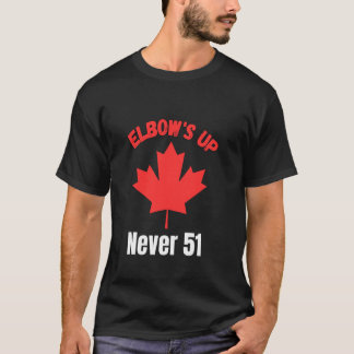 Camiseta Cotovelo Acima - Nunca 51 Bandeira do Canadá Fique
