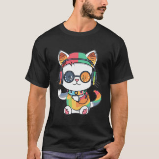 Camiseta Cotovelo Cinto Gato Dj Techno Festival Raver