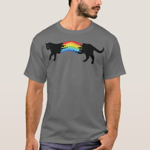 Camiseta Cotovelo-cotovelo bonito, retrógrado, Gatinho Colo
