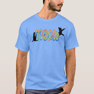 Camiseta Cotovelo-cotovelo bonito, retrógrado, Gatinho Colo