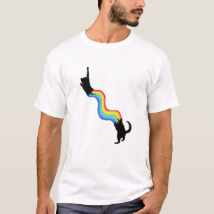 Camiseta Cotovelo-cotovelo bonito, retrógrado, Gatinho Colo