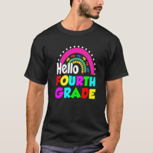 Camiseta Cotovelo-cotovelo-cotovelo, 4º ano feliz Primeiro