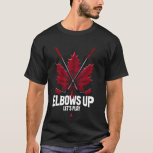 Camiseta Cotovelos Acima Canadá Verdadeiro Norte Forte e Li
