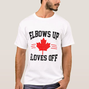 Camiseta Cotovelos Acima Luvas Fora Bandeira do Canadá Luta