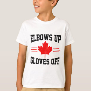 Camiseta Cotovelos Acima Luvas Fora Bandeira do Canadá Luta