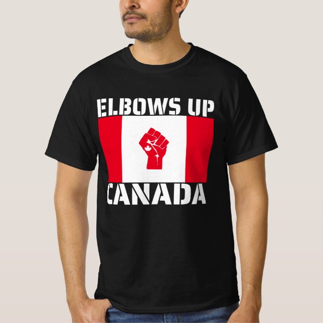 Camiseta Cotovelos do Canadá - Canadianos Orgulhosos (Frente)