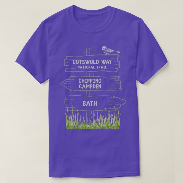 Camiseta Cotswold Way National Trail bria UK Distance Walk (Frente do Design)