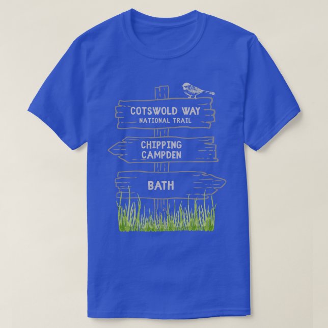 Camiseta Cotswold Way National Trail bria UK Distance Walk (Frente do Design)
