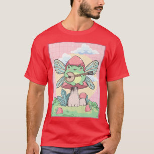 Camiseta Cottagecore Aestético Kawaii Fairy Sapo Banjo Mush