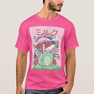 Camiseta Cottagecore Aestético Kawaii Fairy Sapo Tea Mushro