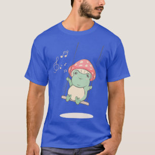 Camiseta Cottagecore Aestético Kawaii Sapo Sakura Cherry Bl