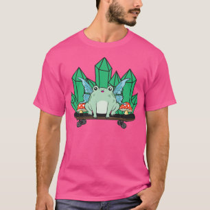 Camiseta Cottagecore Aestético Skateboard Fada Sapo Fai