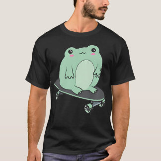 Camiseta Cottagecore Aesthetic Kawaii Skateboarding Frog Sk