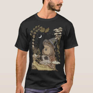 Camiseta Cottagecore Cogumelo Botânico Bruxa Sapo Goblincor