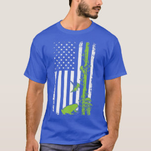 Camiseta Cottagecore Estético Sapo de Bandeira Americano Mu