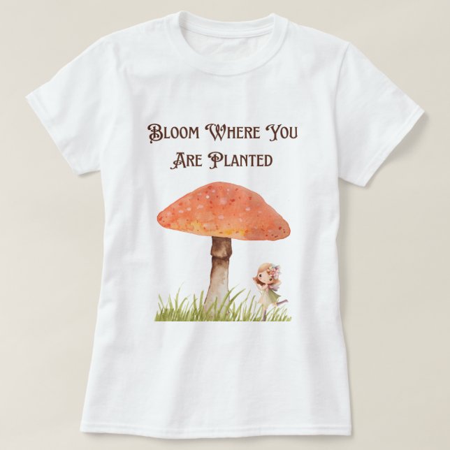 Camiseta Cottagecore Fairy Mushroom Tee (Frente do Design)