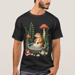 Camiseta Cottagecore Fonte Termal de Capivara Vida Lenta