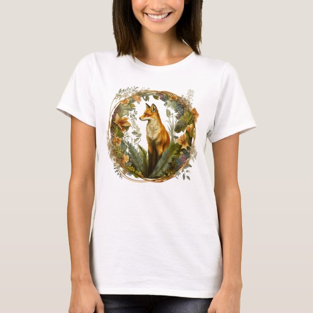 Camiseta Cottagecore Fox Vintage (Frente)