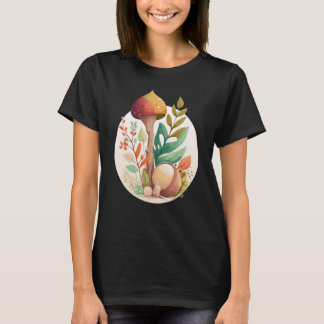 Camiseta Cottagecore Mushroom Botanical Floral Forest Plant