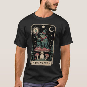 Camiseta Cottagecore O Sapo da Bruxa do Tarot Cartão Escuro