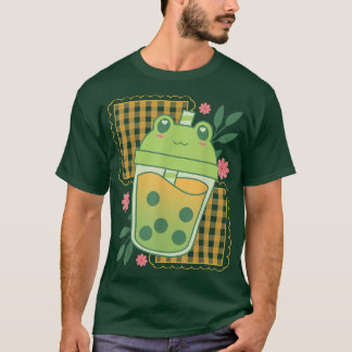 Camiseta Cottagecore Sapo Estético Bolha Verde Chá Cuja Fen