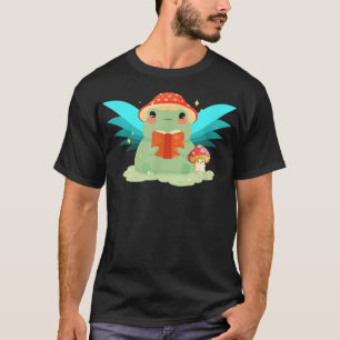 Camiseta Cottagecore Sapo estético Fada Cogumelo Hat Kawa