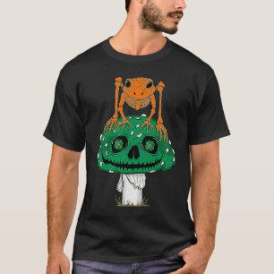 Camiseta Cottagecore Sapo Skeletrizante Caveira Gótico Cogu