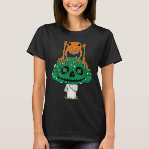Camiseta Cottagecore Sapo Skeletrizante Caveira Gótico Cogu