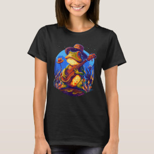 Camiseta Cottagecore Sapo Tocando Violão Goblincore Sapo Fr
