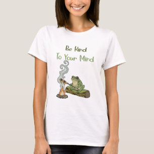 Camiseta Cottagecore Saúde Mental Autocuidado Sapo