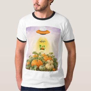 Camiseta Cottagecore UFO Abdução de Abóbora Aesthetic Water