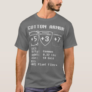 Camiseta Cotton Armor Design Roleplaying Tabletop Gaming