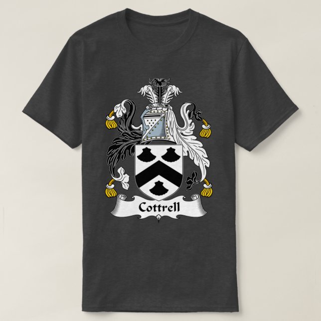 Camiseta Cottrell Casaco da Guarda Familiar de Armas (Frente do Design)