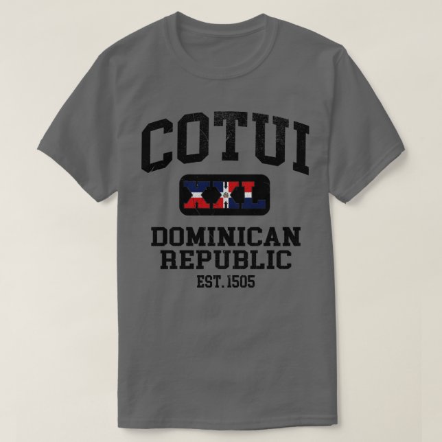 Camiseta Cotui República Dominicana XXL design Athletic (Frente do Design)