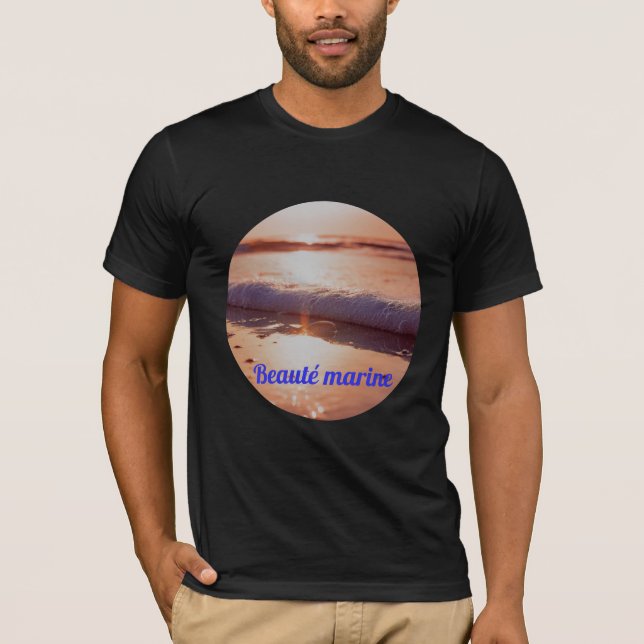 Camiseta Coucher de soleil beauté marine (Frente)