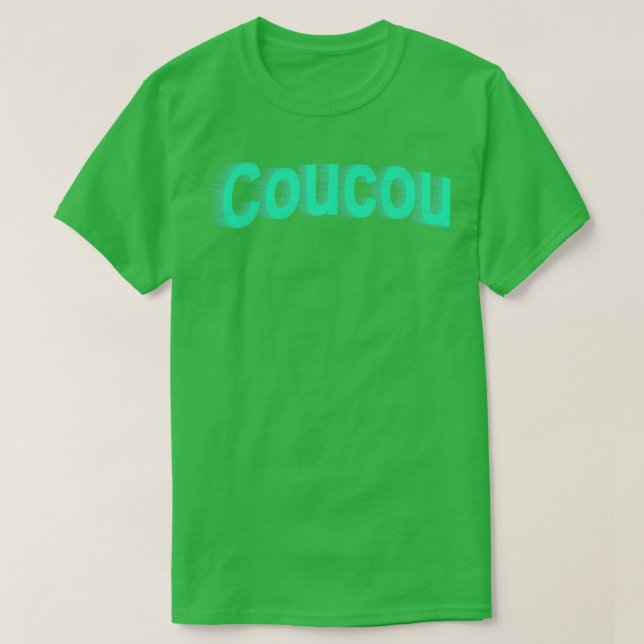 Camiseta Coucou Hi em Francês 2 (Frente do Design)