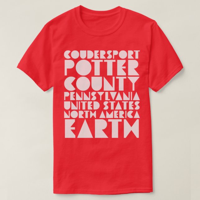 Camiseta Coudersport PA Cherry Primaveras Potter County Pen (Frente do Design)