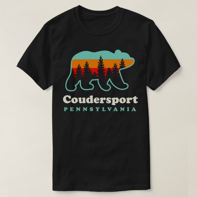 Camiseta Coudersport Pennsylvania A Caçarem Ataques (Frente do Design)