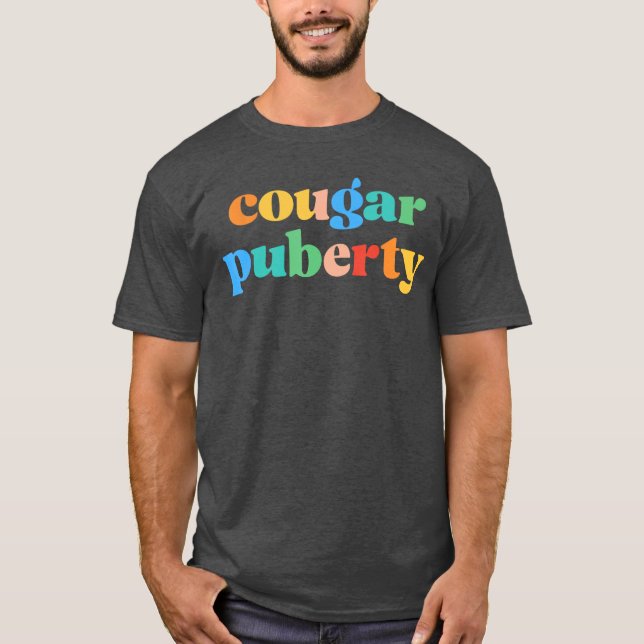 Camiseta Cougar Groovy Puberty Menopause Perimenopause Sayi (Frente)